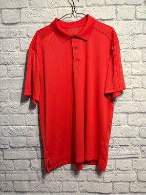 Izod Men's Bright Red Short-Sleeve Polo Top 1X